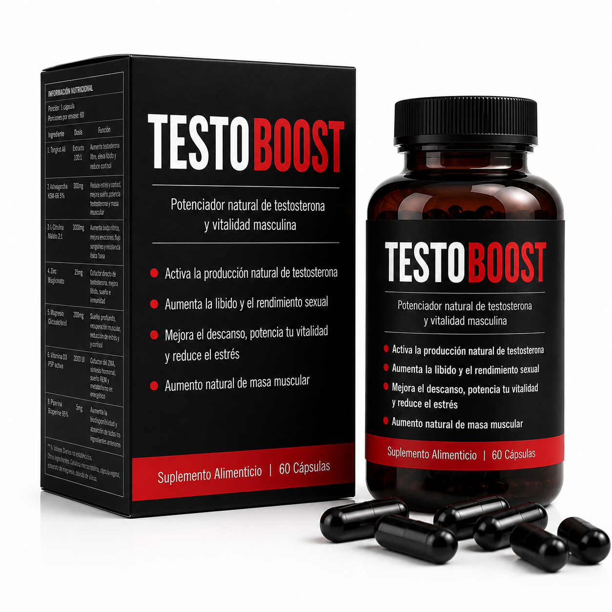 TESTOBOOST - Recuperá tu testosterona, energía y libido naturalmente