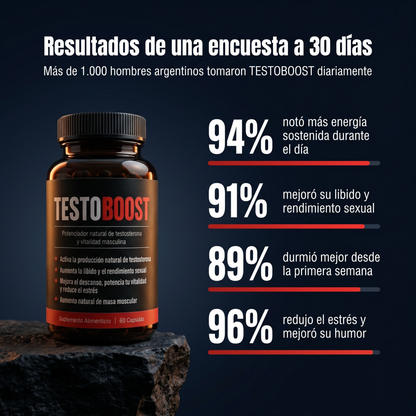 TESTOBOOST - Recuperá tu testosterona, energía y libido naturalmente