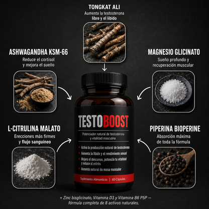 TESTOBOOST - Recuperá tu testosterona, energía y libido naturalmente